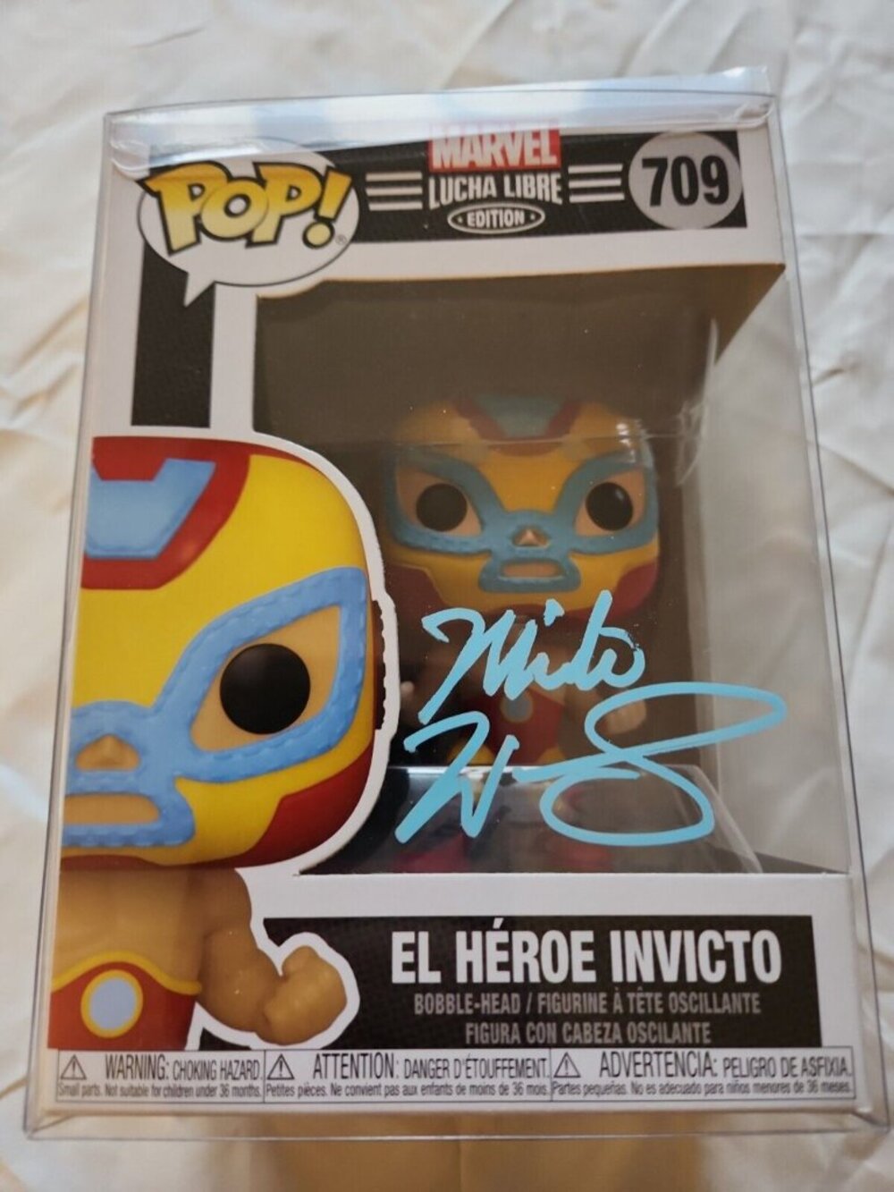 Mick Wingert signed Funko Pop! Vinyl: Marvel  El Heroe Invicto #709 w/COA